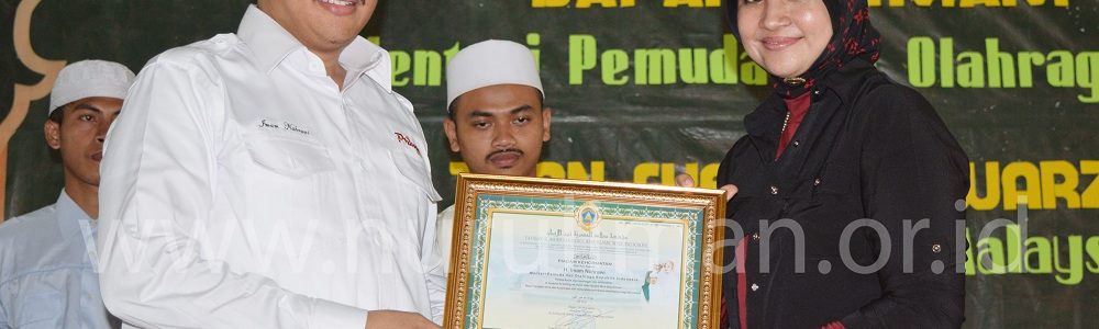 Kunjungan  Menpora Bpk. H. Imam Nahrowi di Pondok Pesantren Al Ashriyyah Nurul Iman